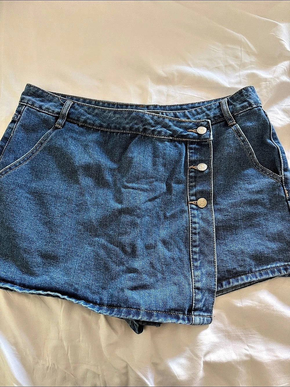 SHEIN Denim Jean Shorts in Blue Size XL (14/16)